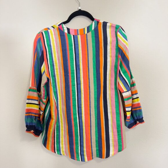 76 Villagallo Vivianne Linen-Blend Top Size 44 - Picture 4 of 4